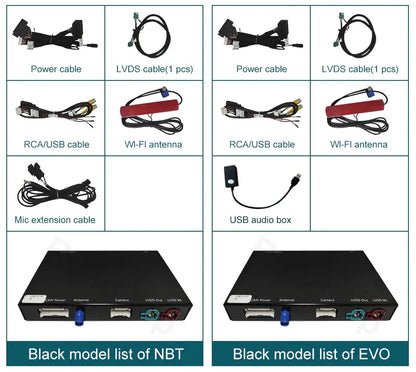Package contents BMV CarPlay Android Auto kit