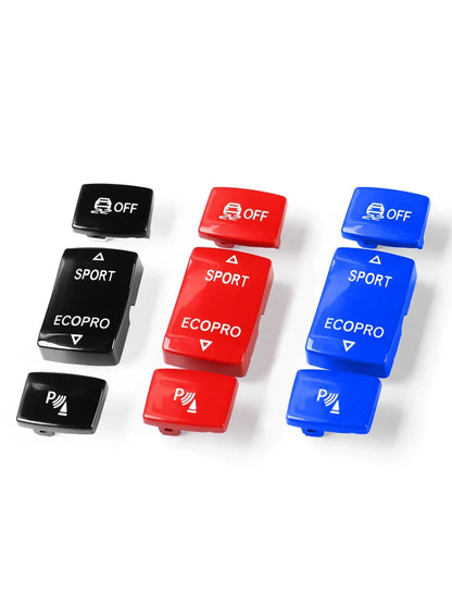Center console switches Red Blue Black BMV overview