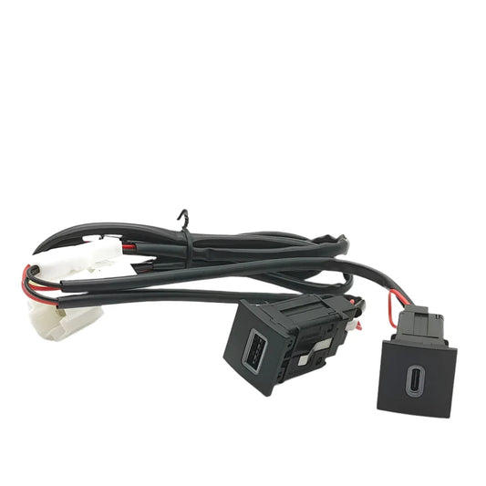USB charger built in button Golf 6 Jetta 5 Scirocco 3 Eos USB + USB C