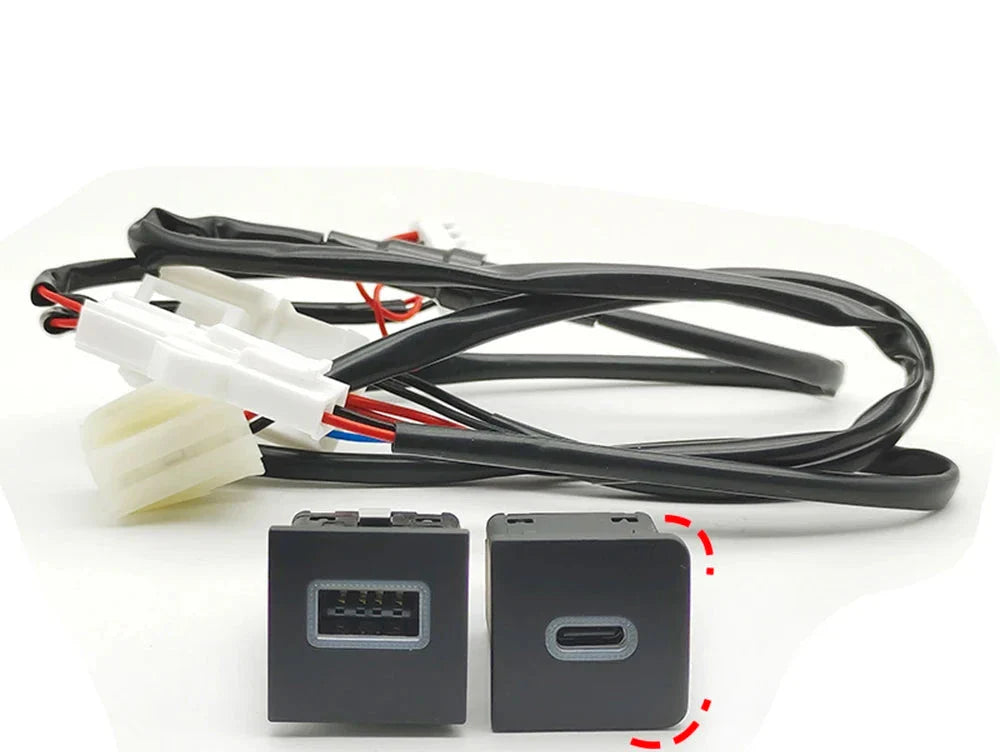 USB charger built in button Volksmotors Golf 6 Jetta 5 Scirocco 3 Eos USB USB C