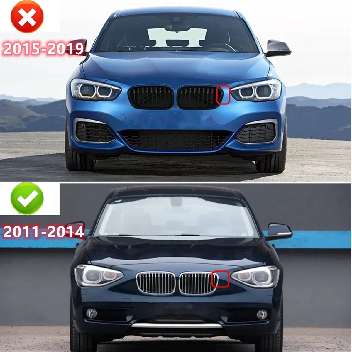 Dual slat kidney grilles fitting guide