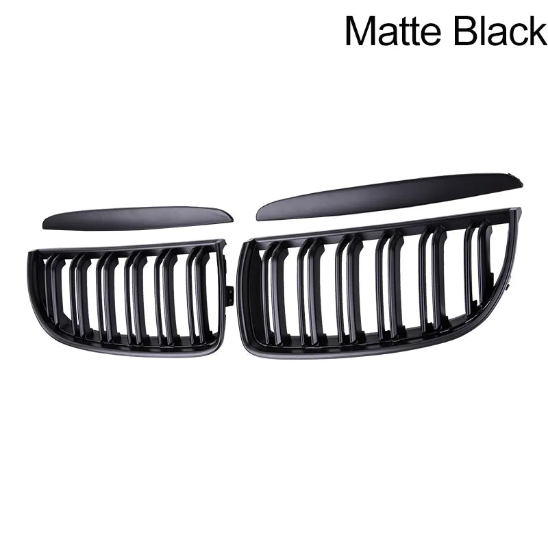 Dual slat kidney grilles matte black