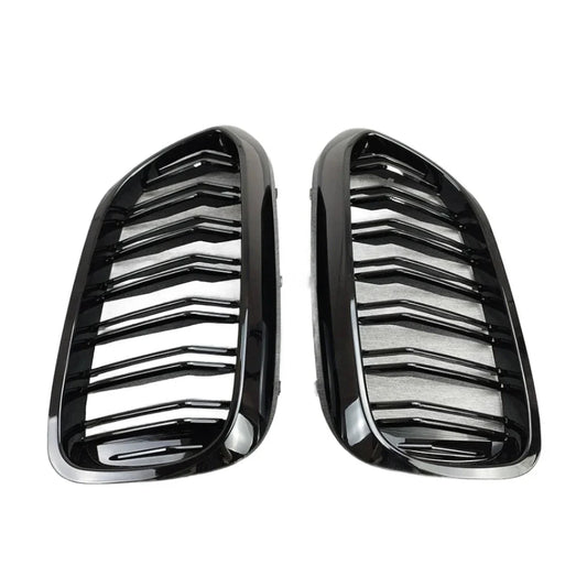 Dual slat kidney grilles close up
