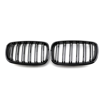 Dual slat kidney grilles close up