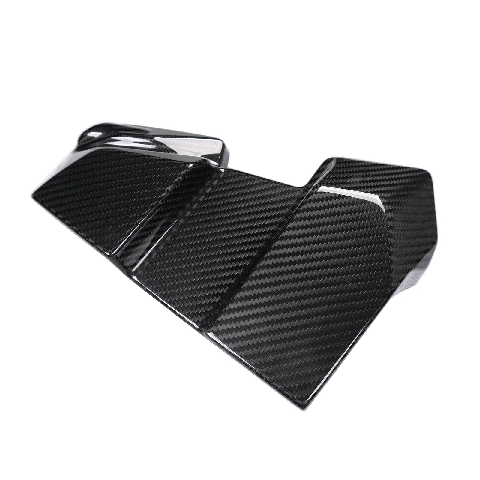 Engine bay cover carbon side close up