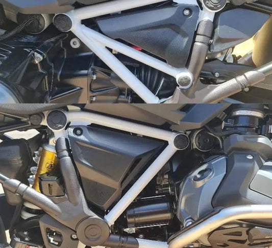 Frame hole caps on bike