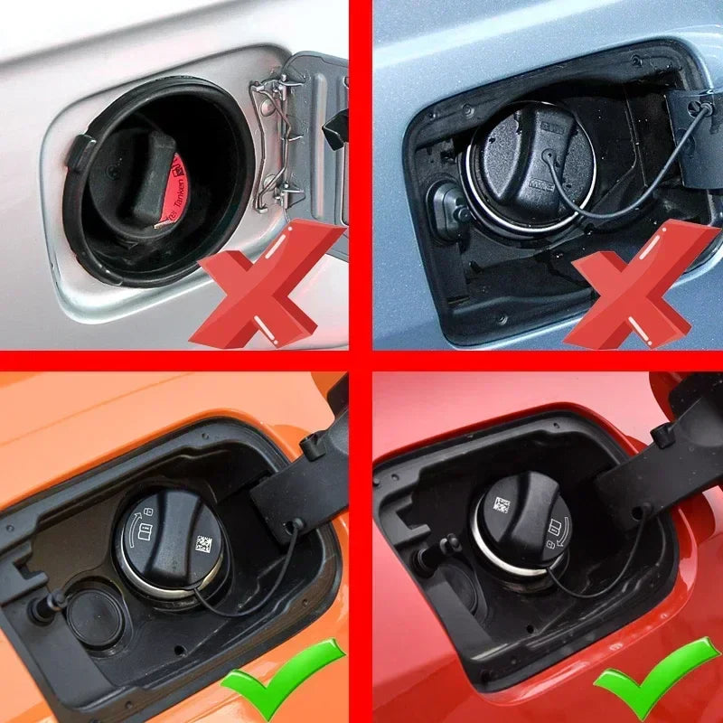 Fuel tank carbon fitting guide