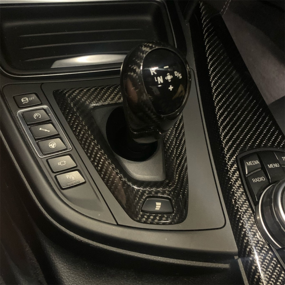 Carbon fiber gear selector cover - Bimmer Elite