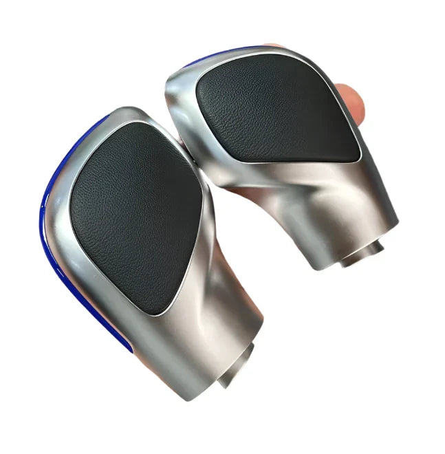 Gear selector leather blue