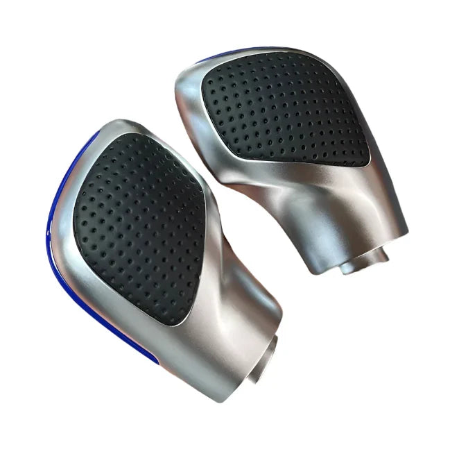 Gear selector perforated leather blue