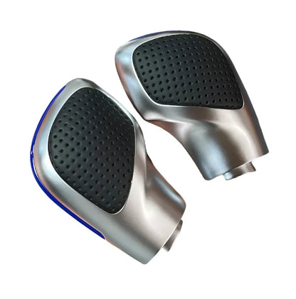 Gear selector perforated leather blue