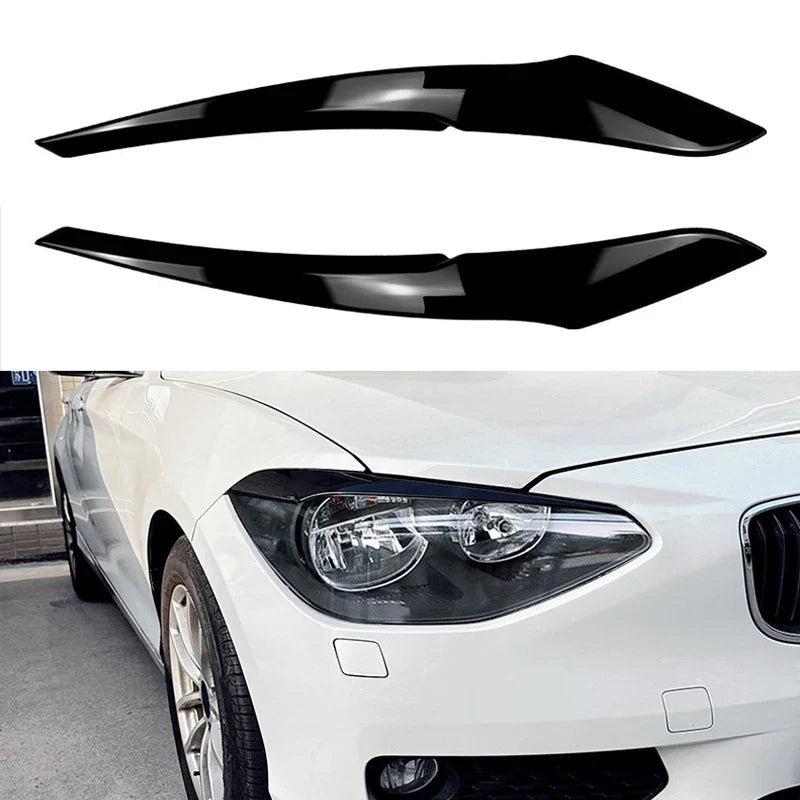 Headlight eyebrows cover BMV 1 Serie F20 F21 pre LCI black on car