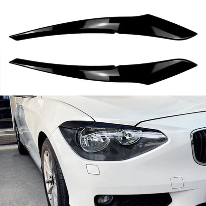 Headlight eyebrows cover BMV 1 Serie F20 F21 pre LCI black on car