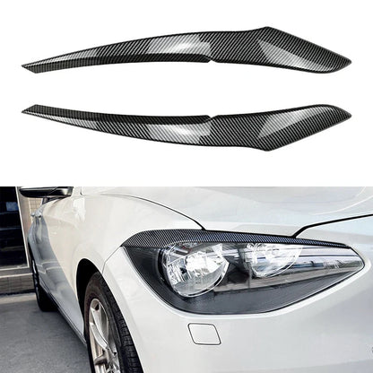 Headlight eyebrows cover BMV 1 Serie F20 F21 pre LCI carbon on car