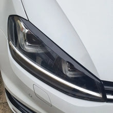 Headlight eyebrows cover Volksmotors Golf 7 black on car