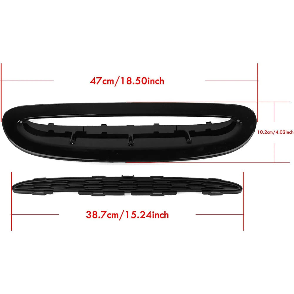 Hood scoop Mino Cooper S F54 F55 F56 F57 black closeup