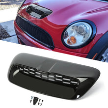 Hood scoop black on car