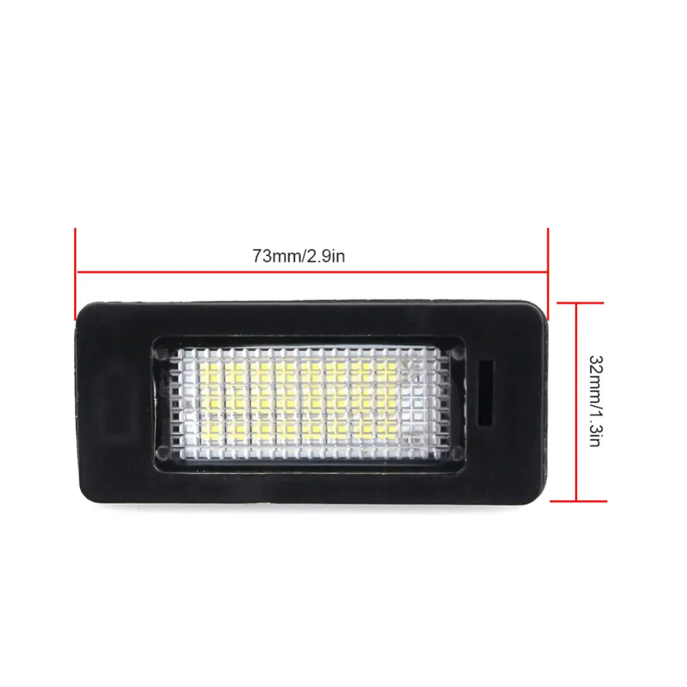 License plate LED light 2 pieces BMV E series dimensions
