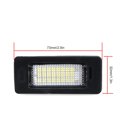 License plate LED light 2 pieces BMV E series dimensions