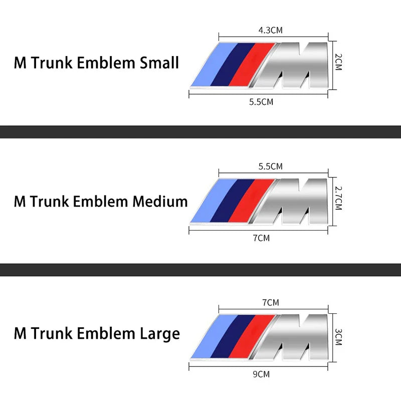 M badges sizes
