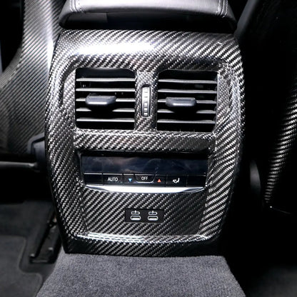 Rear vent cover carbon in car