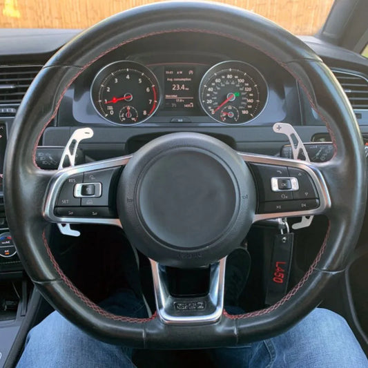 Paddle shifter silver in car