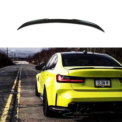 Rear trunk spoiler on car