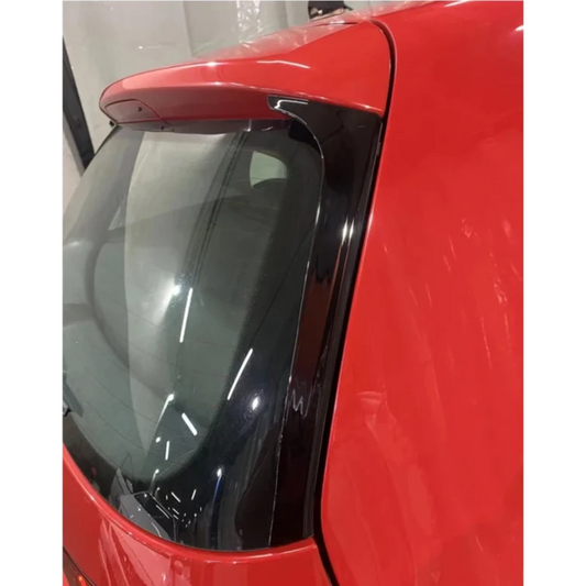 Rear window side spoiler black on car