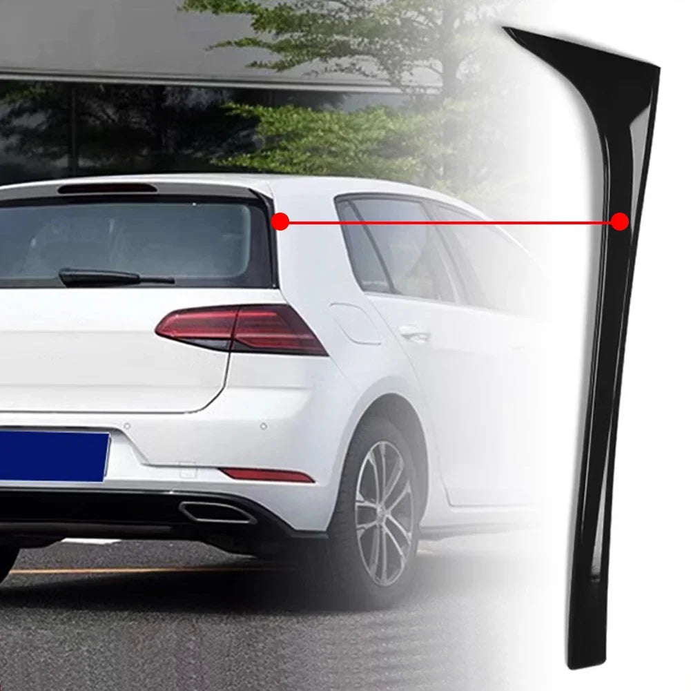 Rear window side spoiler black on car