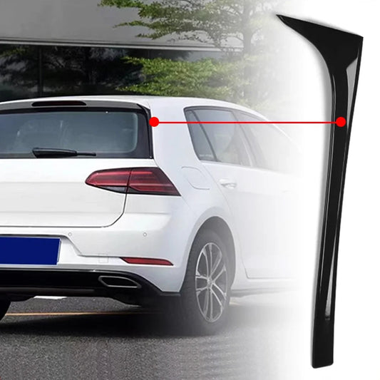 Rear window side spoiler black on car