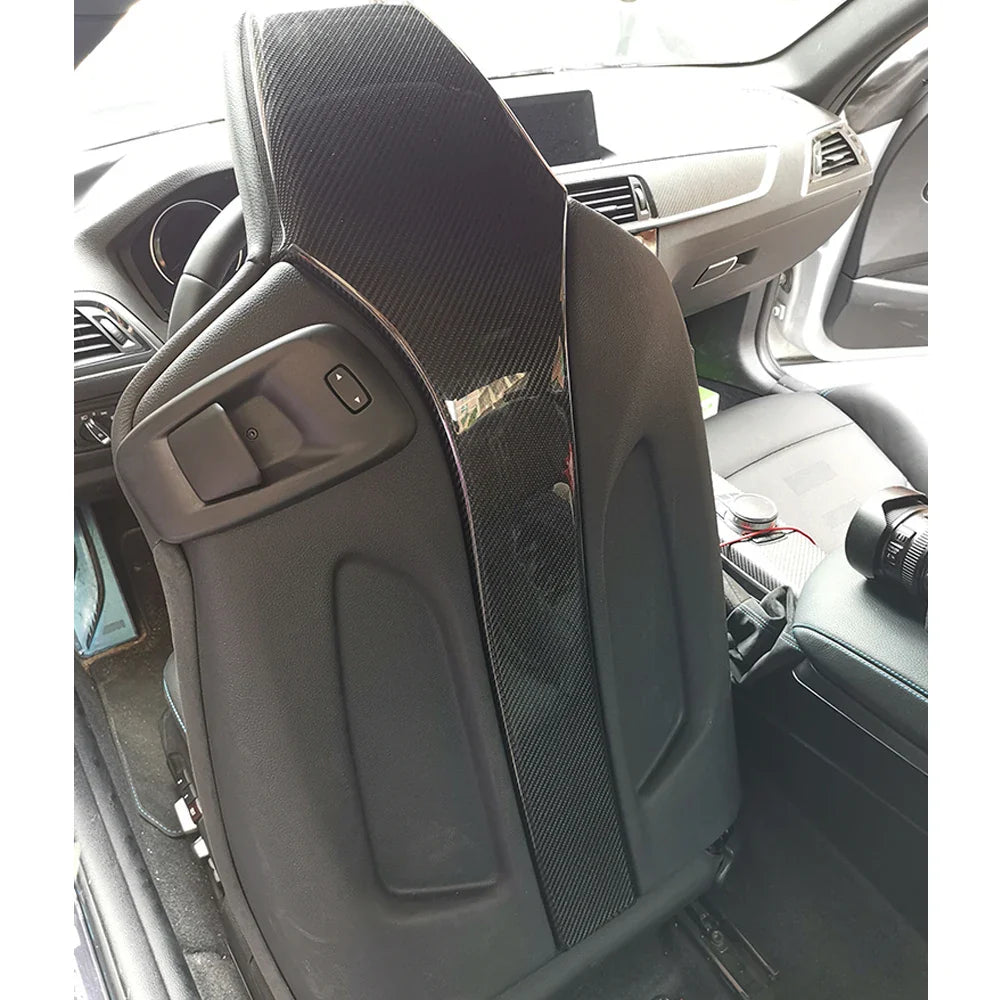 Seat back cover carbon in car