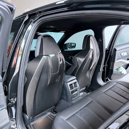 Seat back cover carbon in car