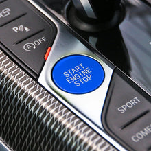 Start stop button blue in car