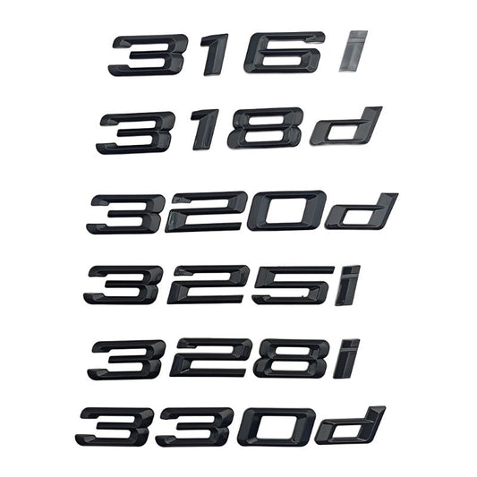 BMV trunk letters 3 series black