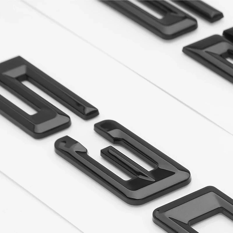 Trunk letters black close up