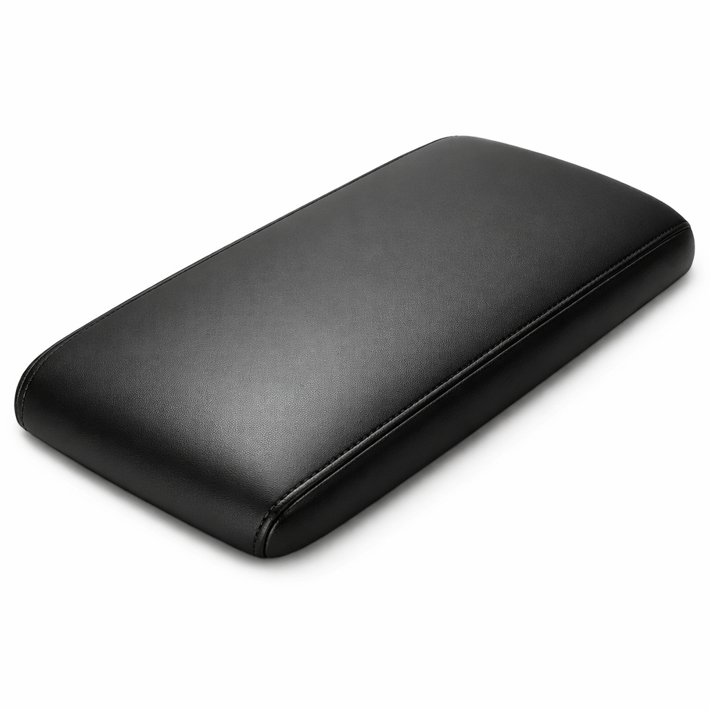 Center Console Lid Cover Leather — Extended / Black / Larger Size