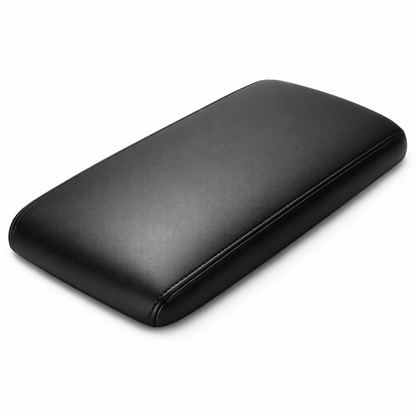 Center Console Lid Cover Leather — Extended / Black / Larger Size