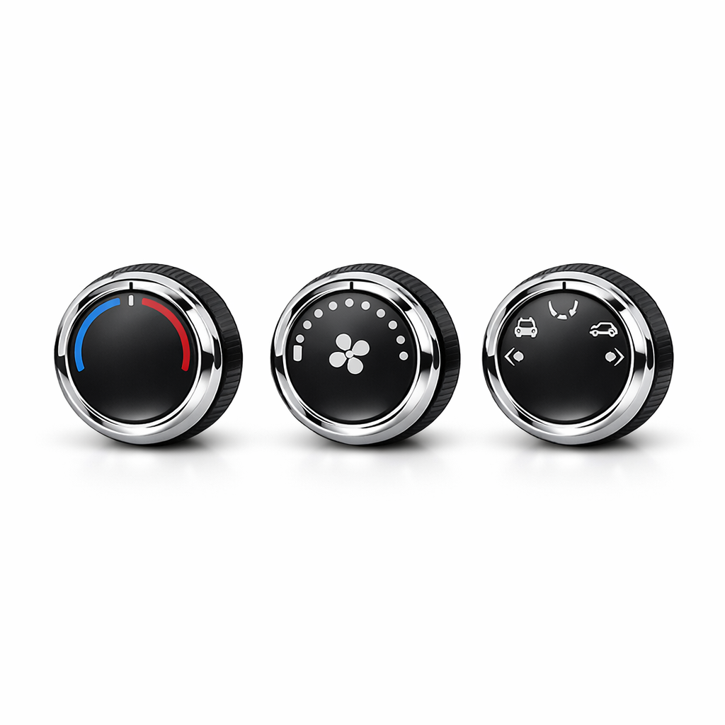 Climate Control Knobs — Silver / Standard / Medium