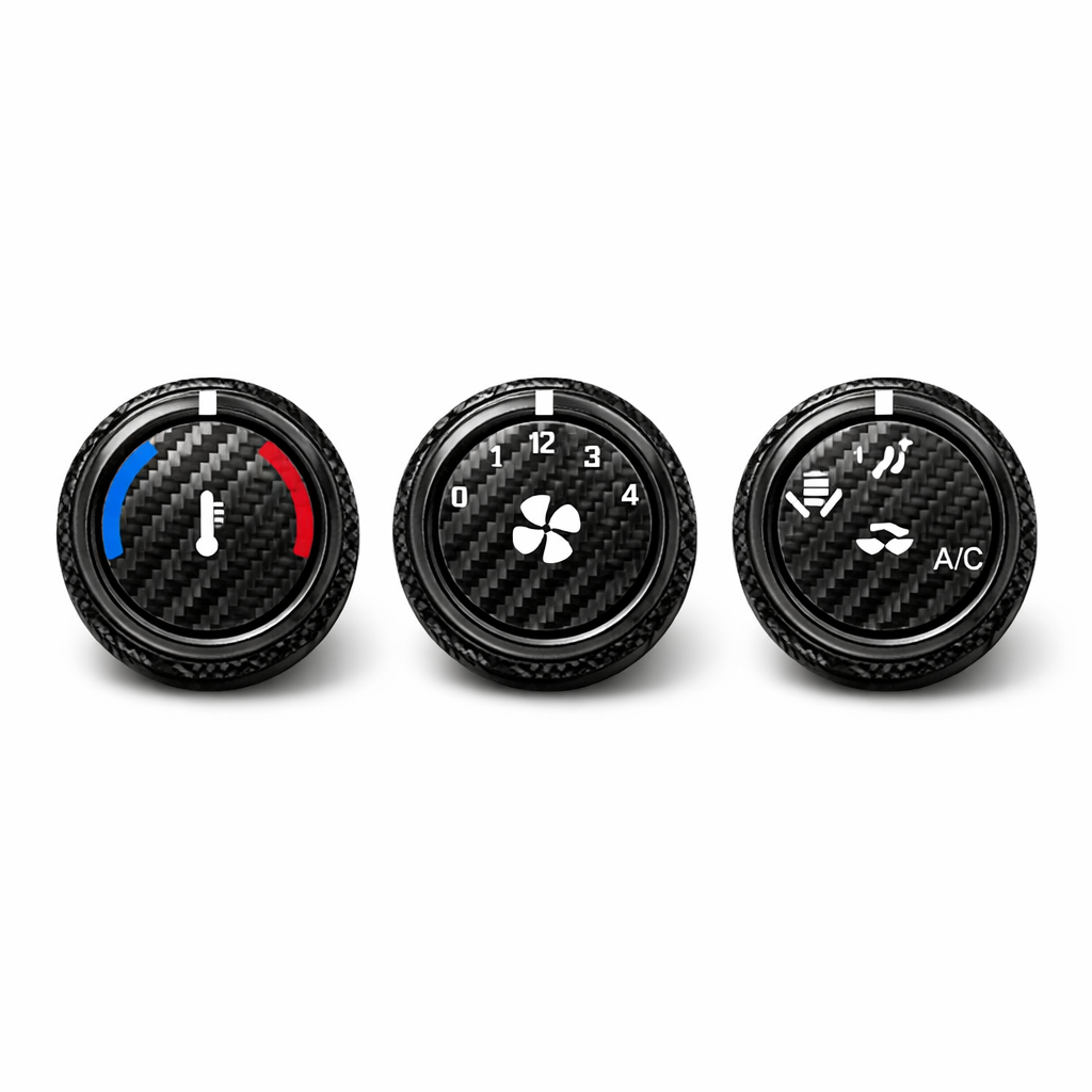 Climate Control Knobs — Carbon Fiber Look / Premium / Large