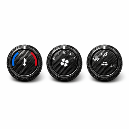 Climate Control Knobs — Carbon Fiber Look / Premium / Large