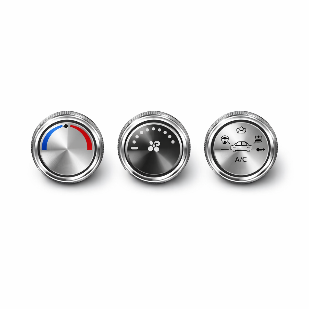 Climate Control Knobs — Silver / Premium / Large