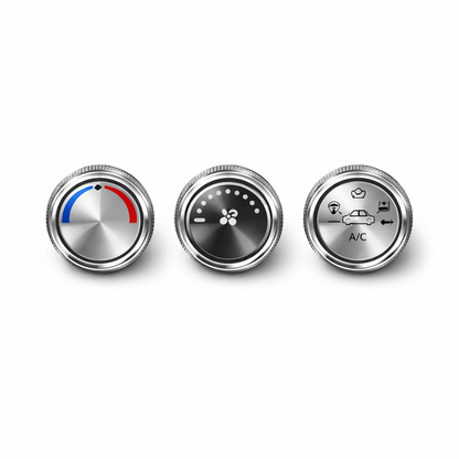 Climate Control Knobs — Silver / Premium / Large