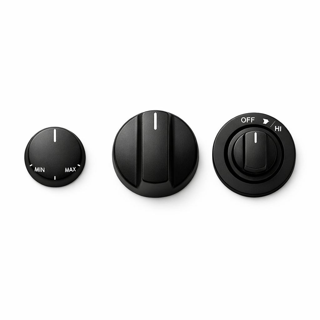 Control Knob Set — Black / Premium / Large