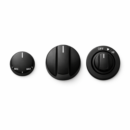 Control Knob Set — Black / Premium / Large