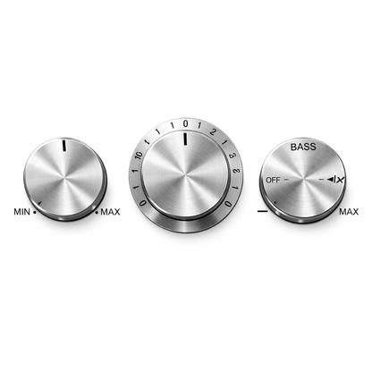 Control Knob Set — Silver / Premium / Large