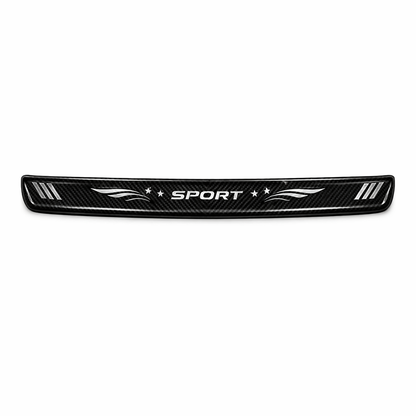 Door Sill Protector Carbon Fiber — Sport / Black / With Embellishments