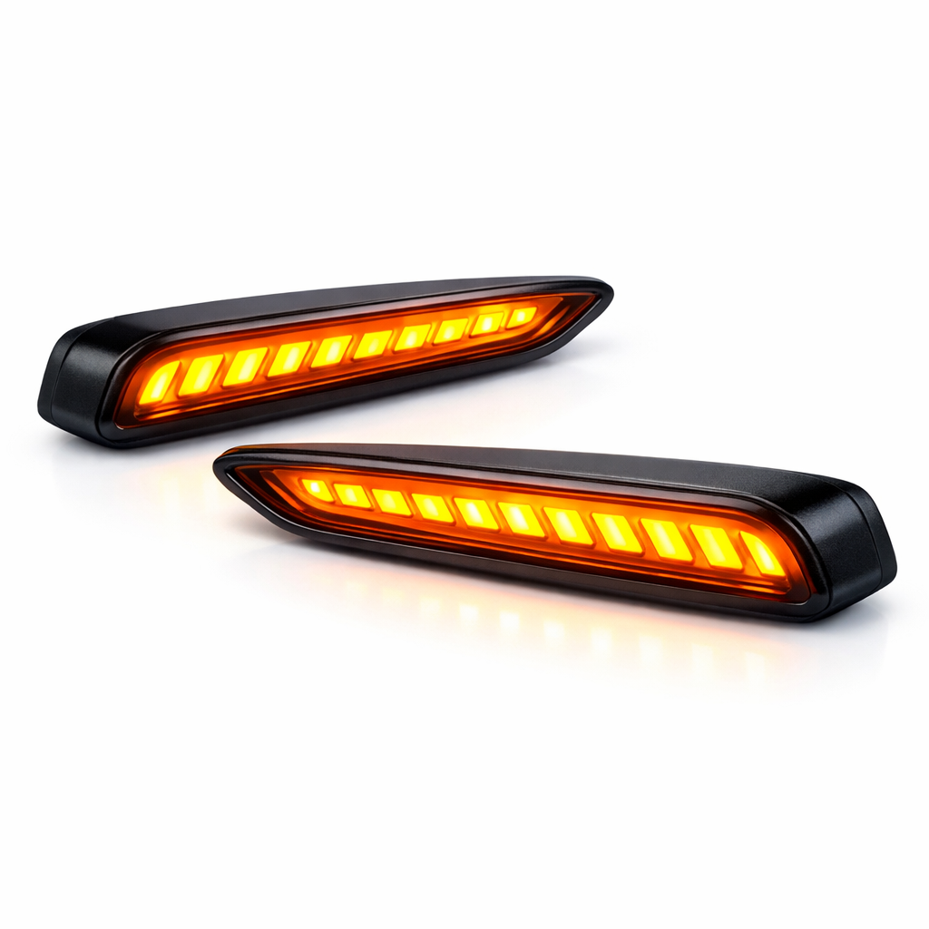 Dynamic Turn Signal LED Lights — Compact / Amber