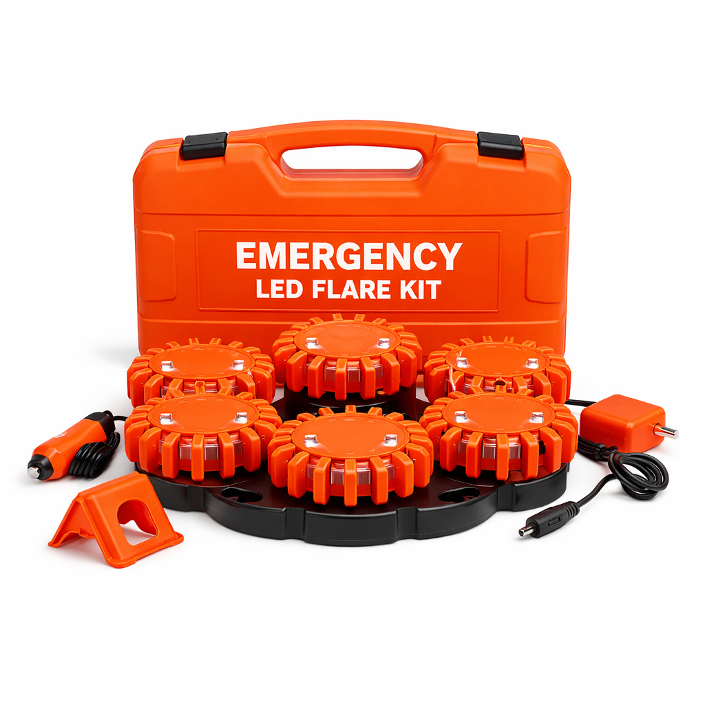 Emergency Roadside LED Flare Kit — High Output / Orange