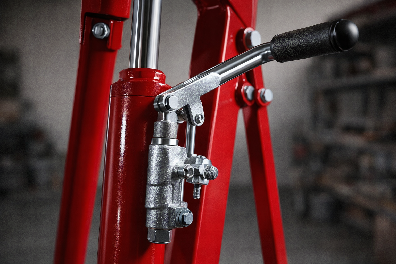 Engine Hoist / Hydraulic Shop Crane — detailed