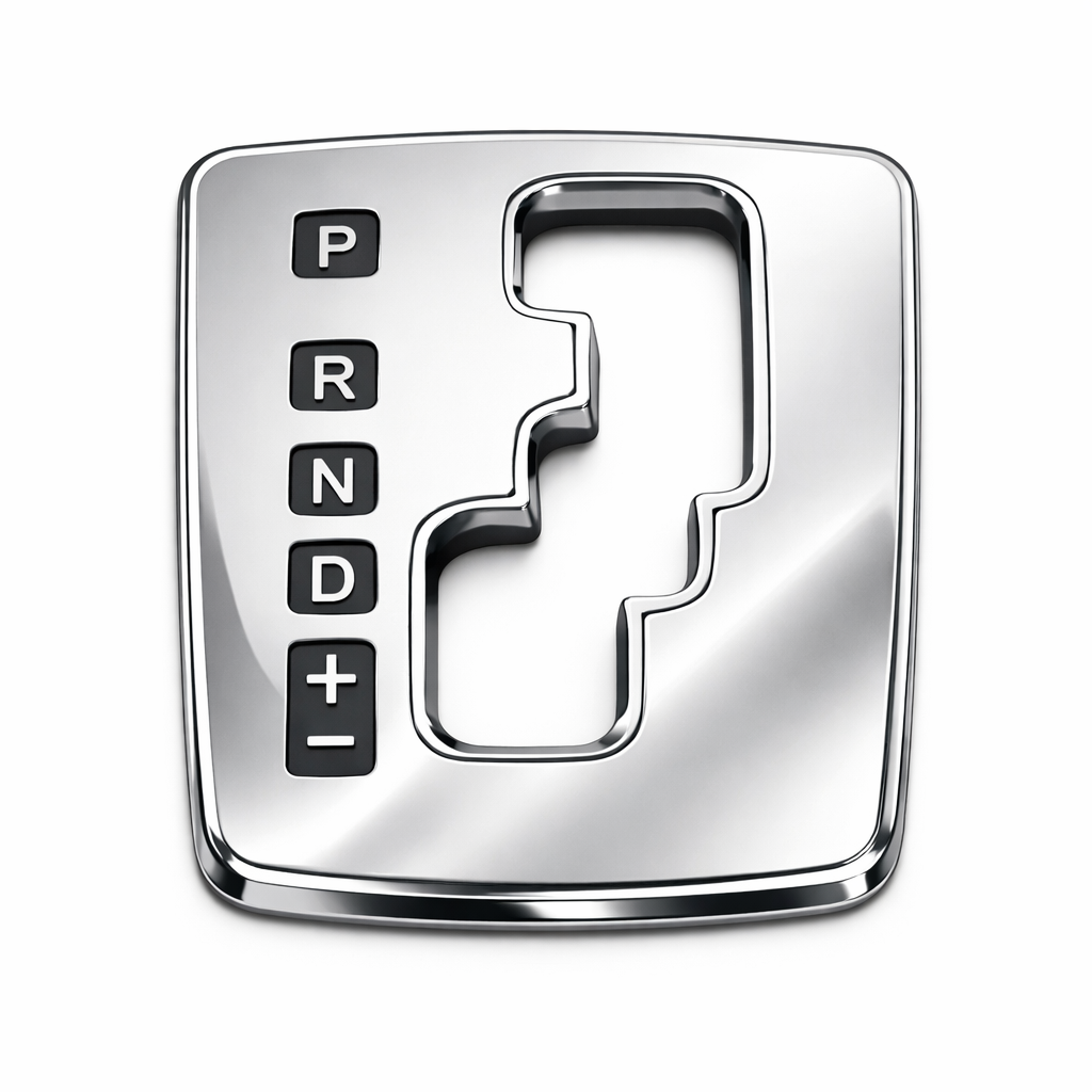 Gear Shifter Trim Plate — Silver / Sport / Medium